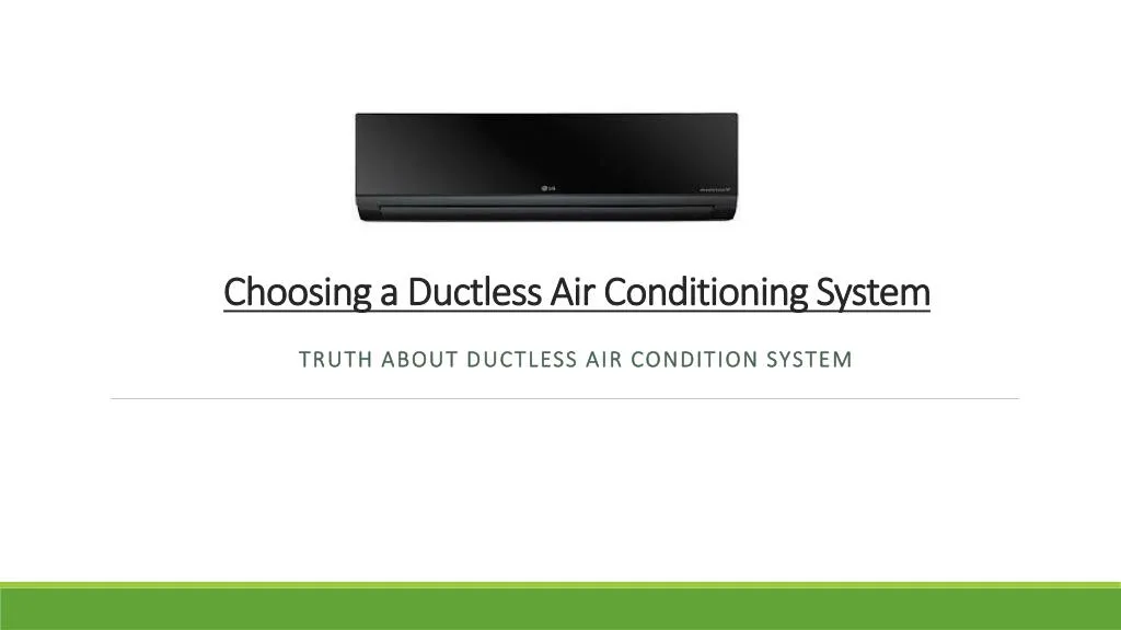 choosing a ductless air conditioning system n.