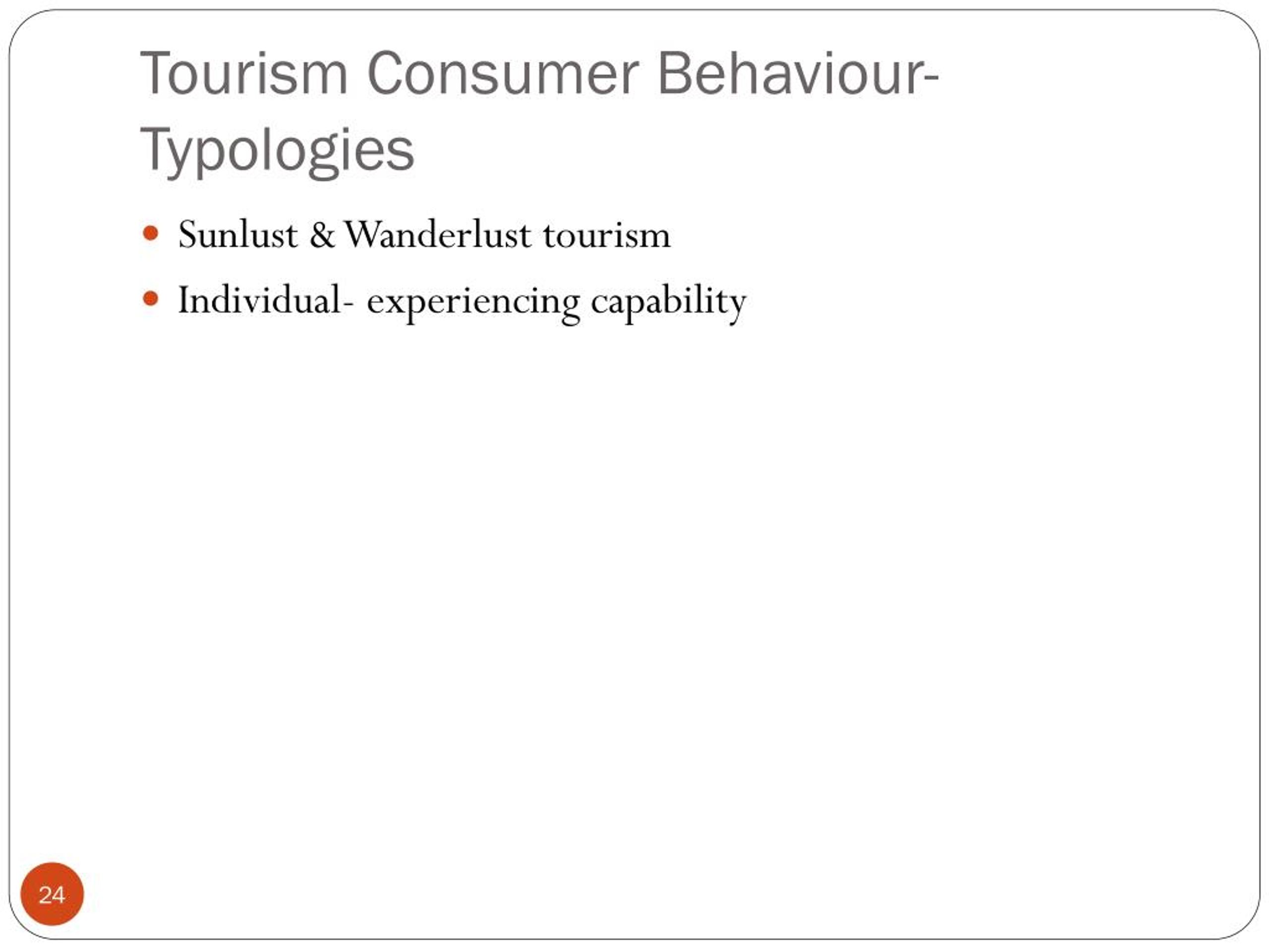 what is tourism behaviour