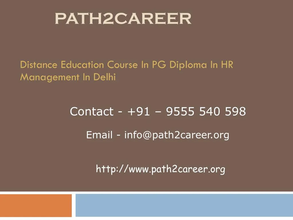 pg diploma in hr management distance education