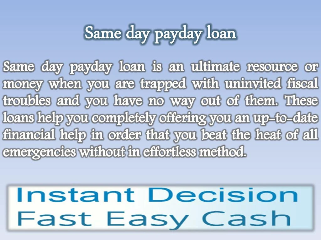 emergency payday loans for poor credit