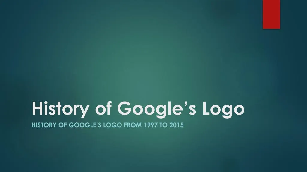 presentation about history of google