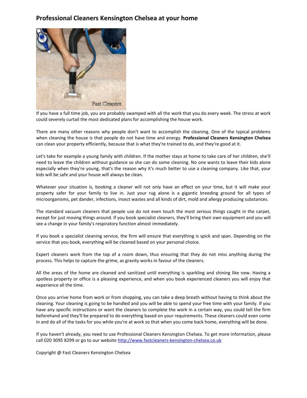 PPT Professional Cleaners Kensington Chelsea at your home PowerPoint