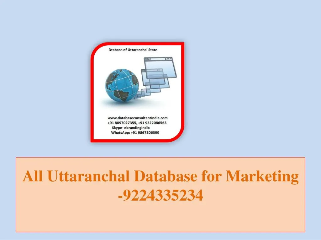 all uttaranchal database for marketing 9224335234 n.