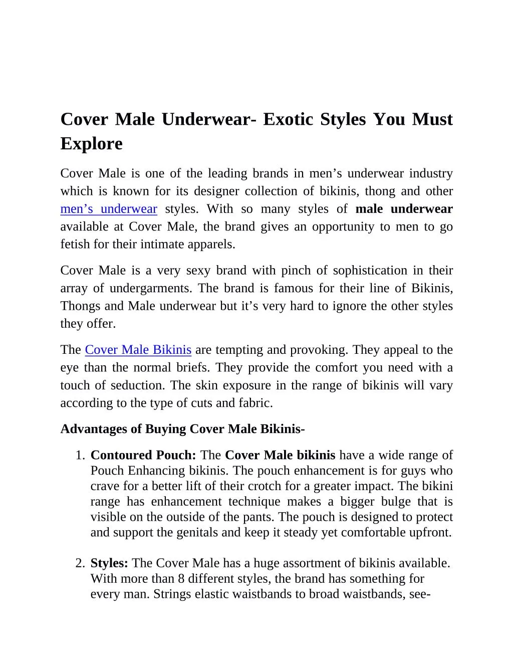 Ppt Cover Male Underwear Exotic Styles You Must Explore