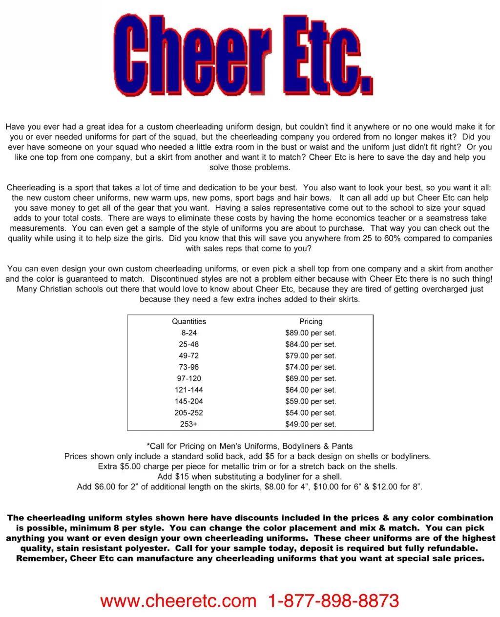 PPT Cheerleading Uniform Catalog PowerPoint Presentation, free