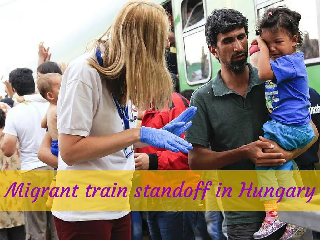 migrant train standoff in hungary n.