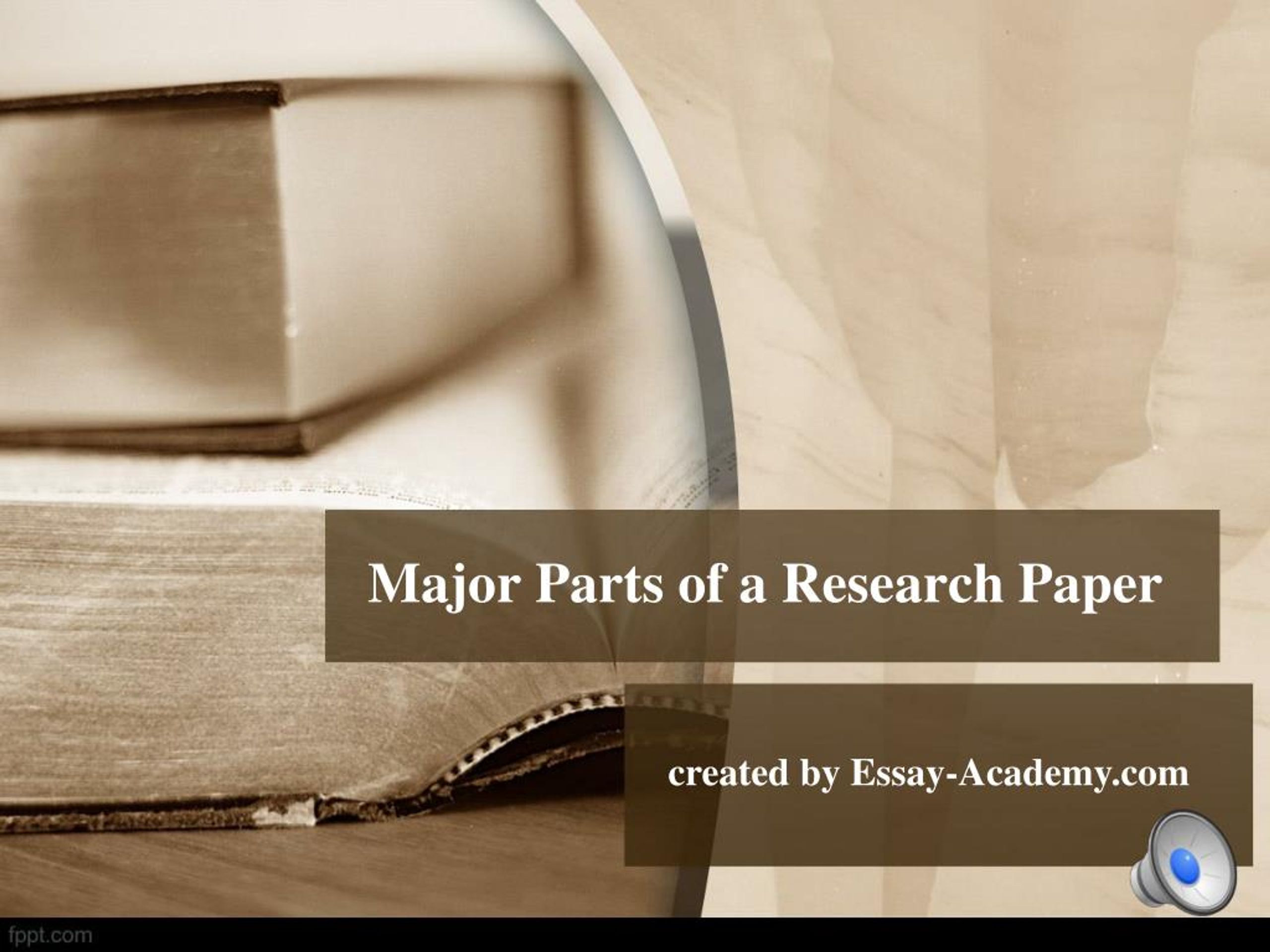 parts of research paper ppt