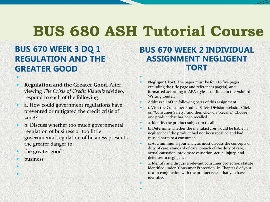ashford bus670 week 3 assignment ashford bus670 week 3 assignment