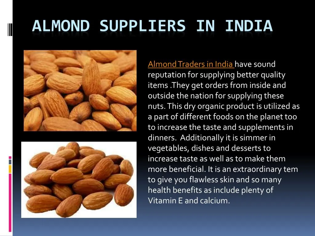 almond suppliers in india n.