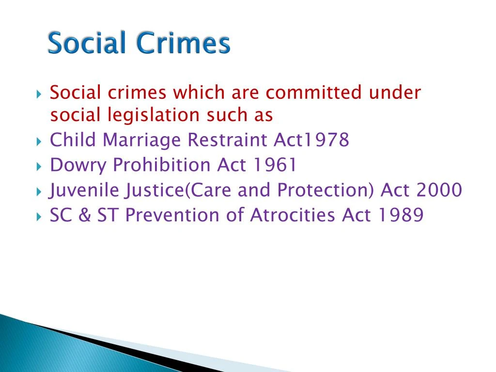 Types Of Social Crimes