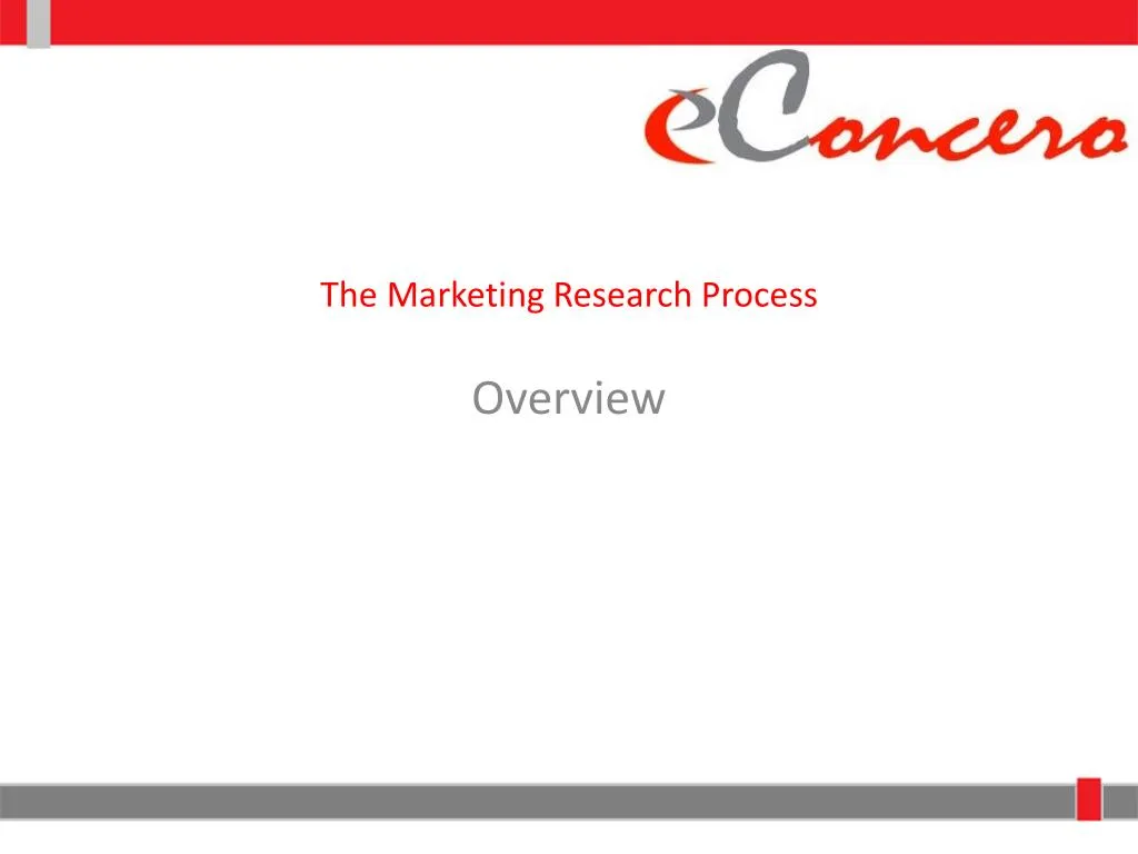 the marketing research process n.