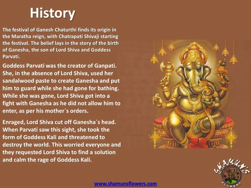 PPT Story Behind Ganesh Chaturthi PowerPoint Presentation ID7207100