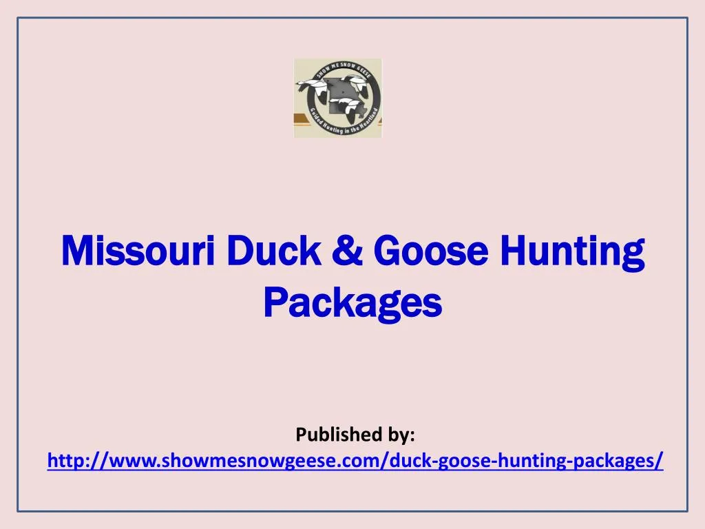 missouri duck goose hunting packages n.