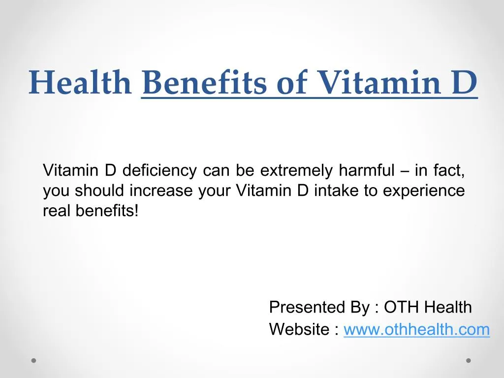 PPT - Benefits of Vitamin D PowerPoint Presentation, free download - ID ...