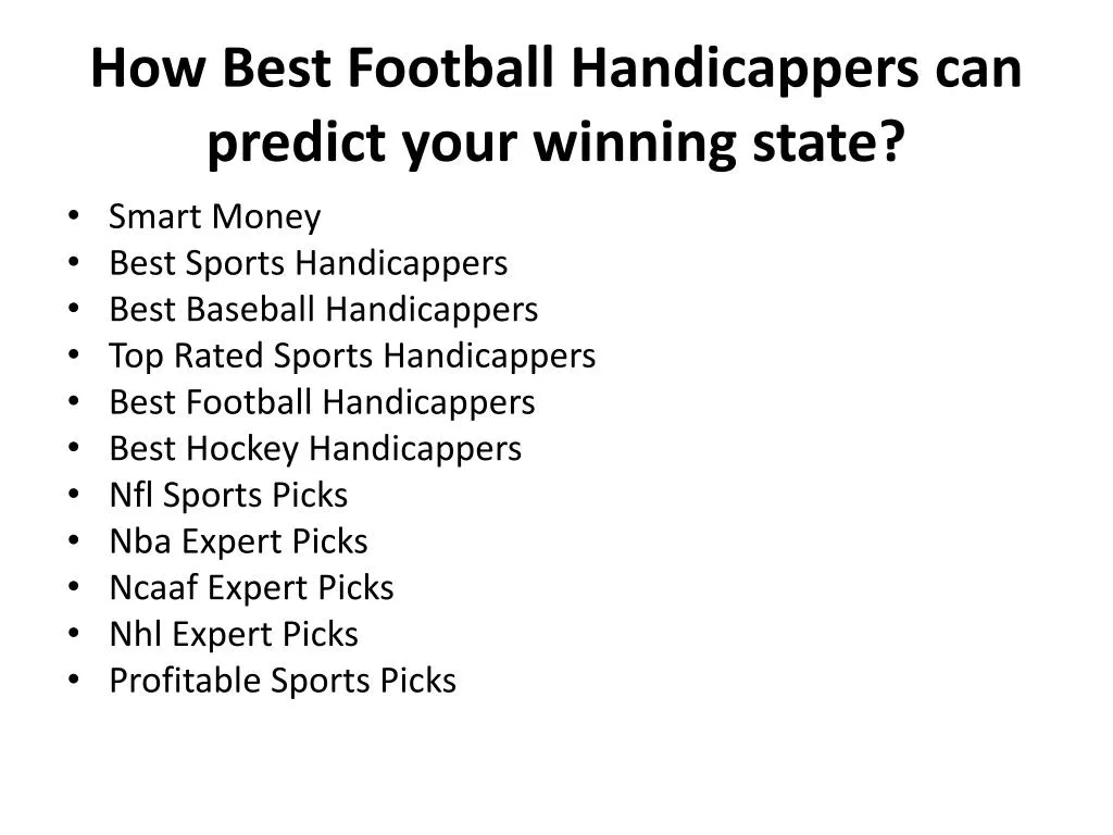 how best football handicappers can predict your winning state n.