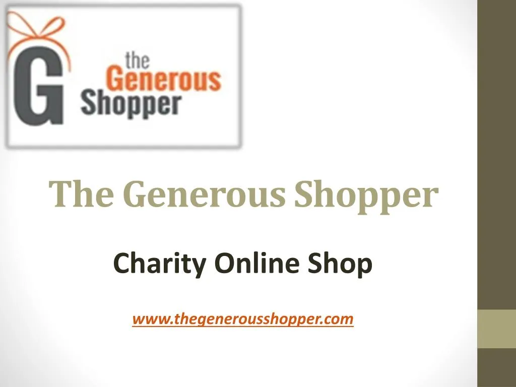 the generous shopper n.