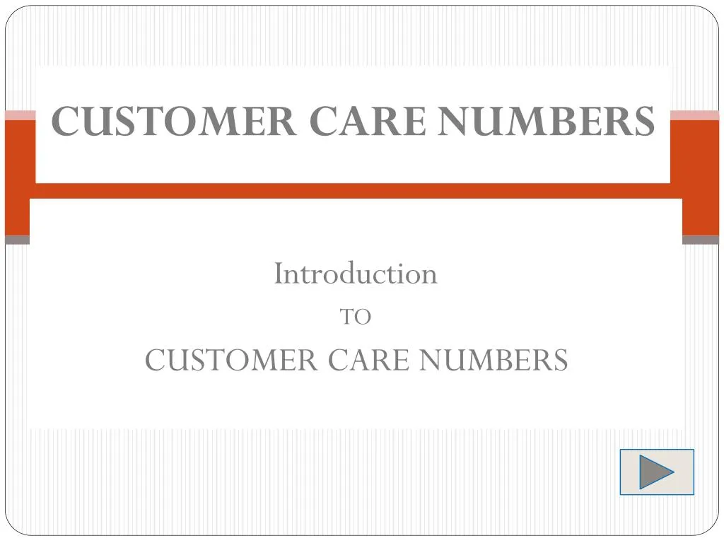 PPT All Customer Care Numbers PowerPoint Presentation, free download