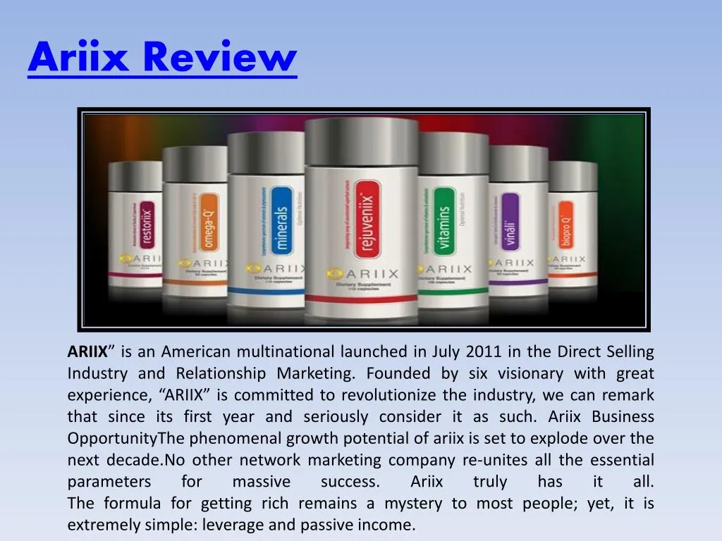 PPT - Ariix Product Review PowerPoint Presentation, free ...
