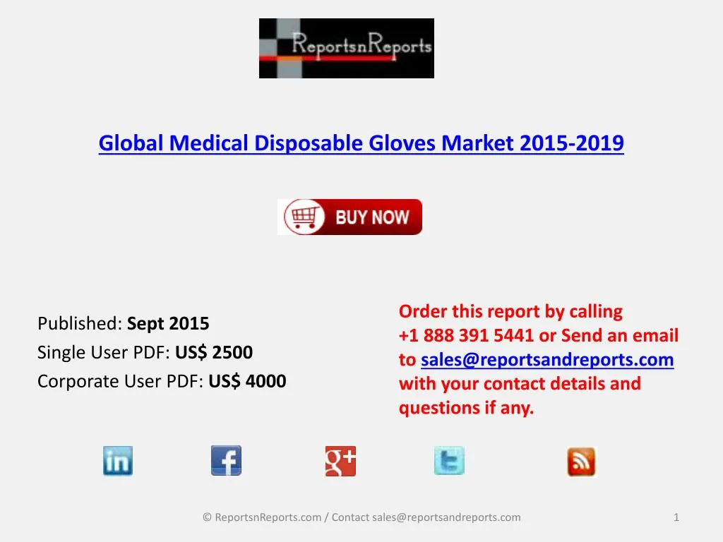 global medical disposable gloves market 2015 2019 n.