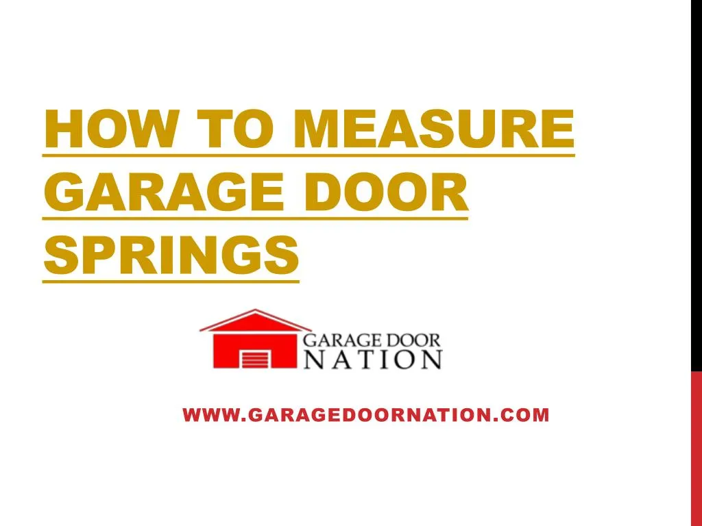 how to measure garage door springs n.