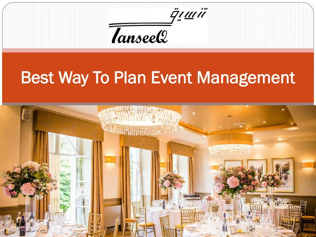 best way to plan event management n.