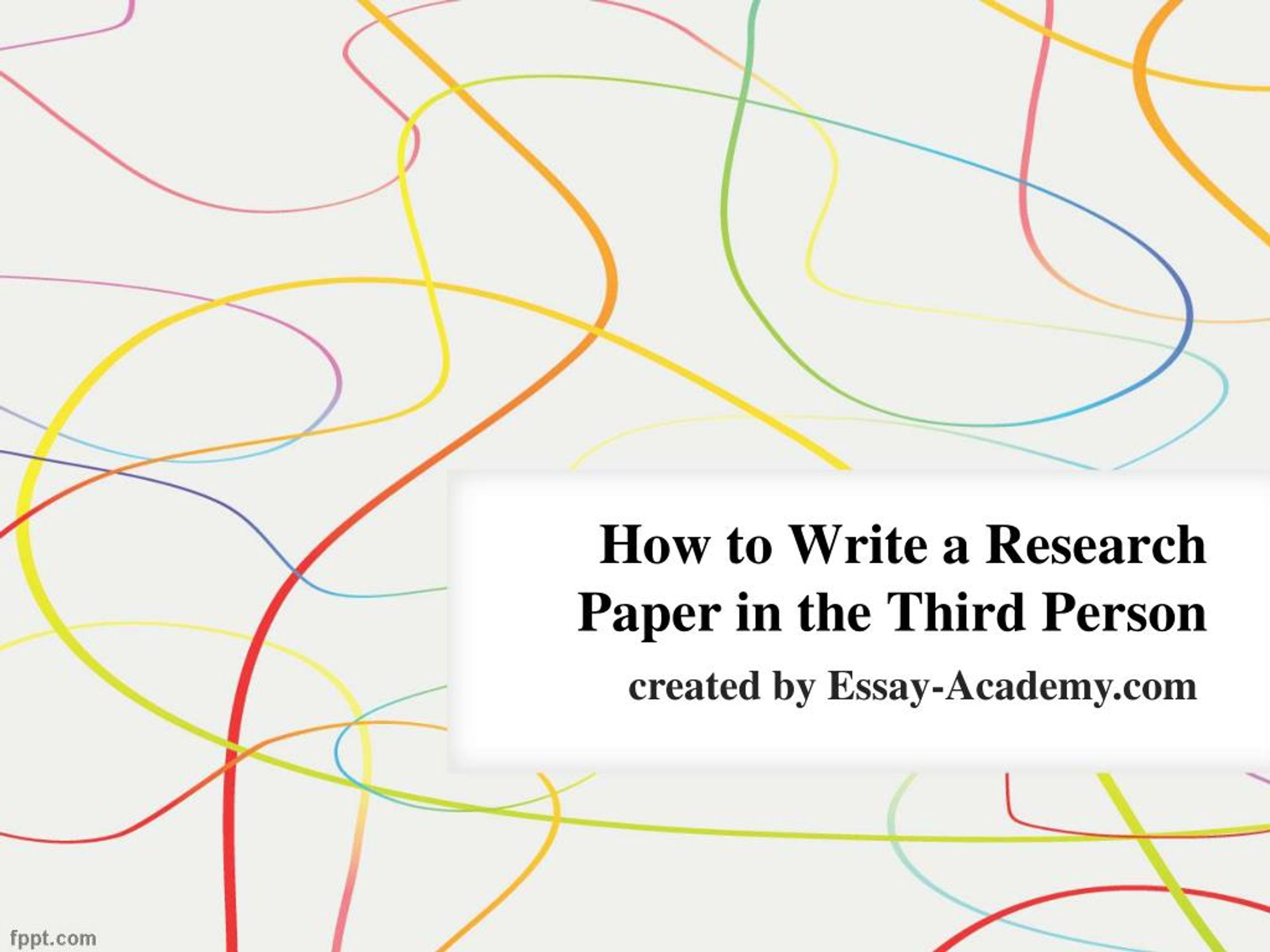 how to write a paper in third person