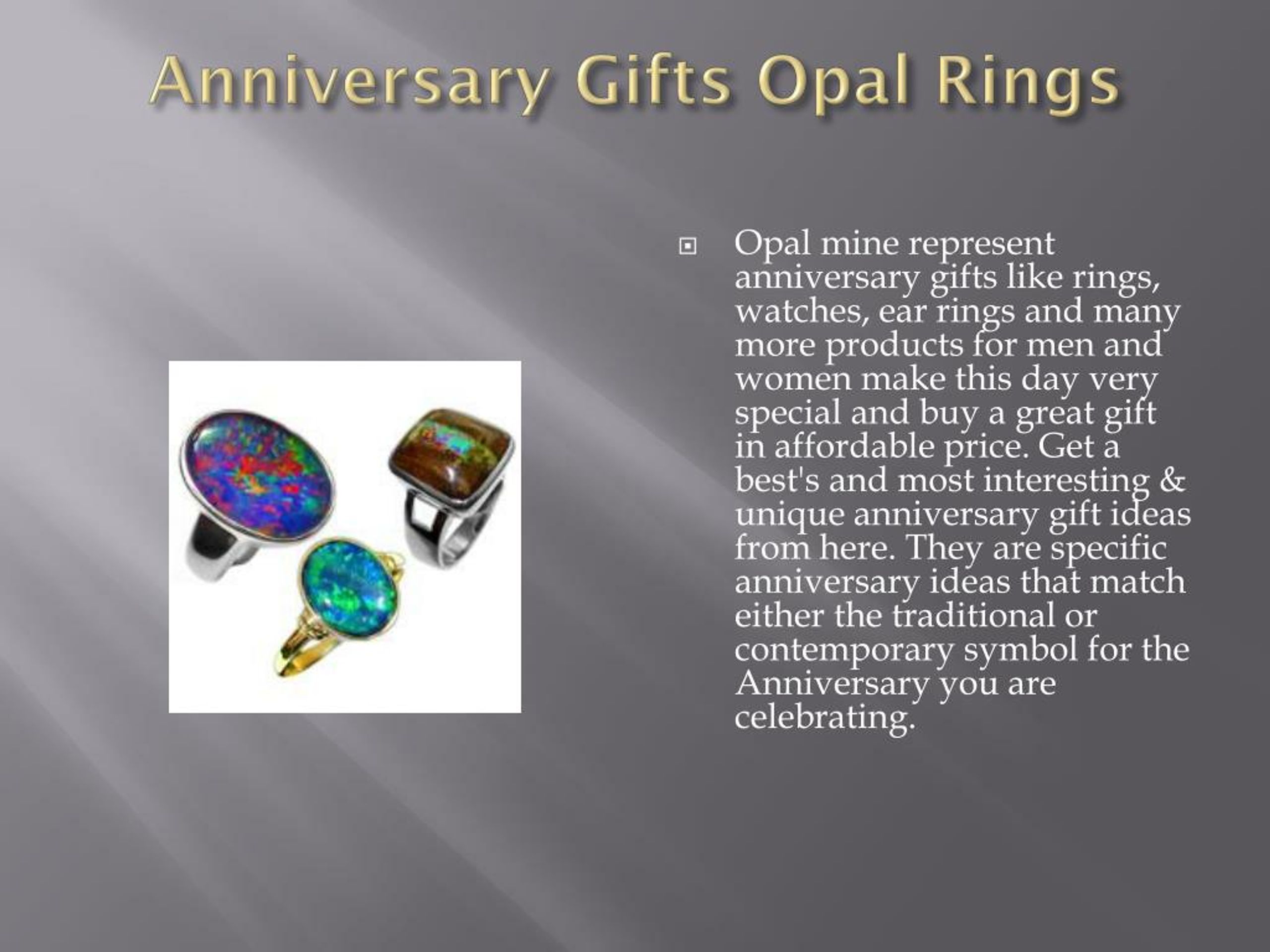 Opal Gifts PowerPoint Presentation