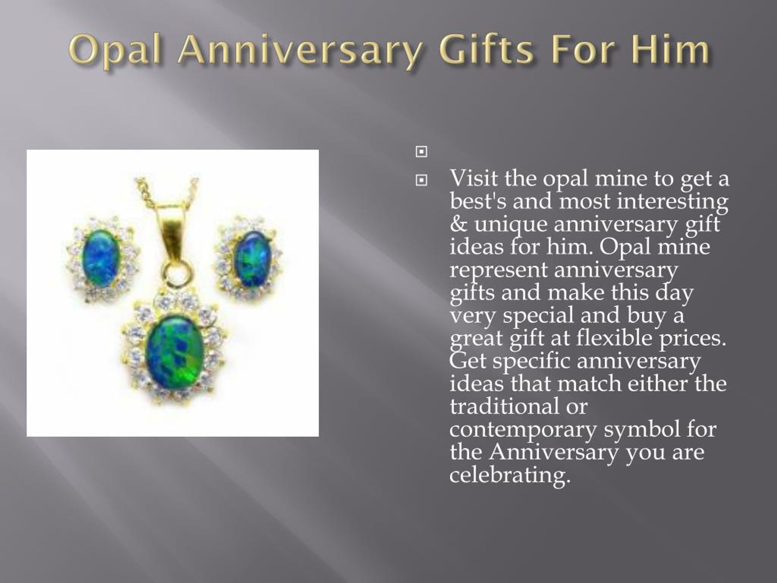 Opal Gifts PowerPoint Presentation