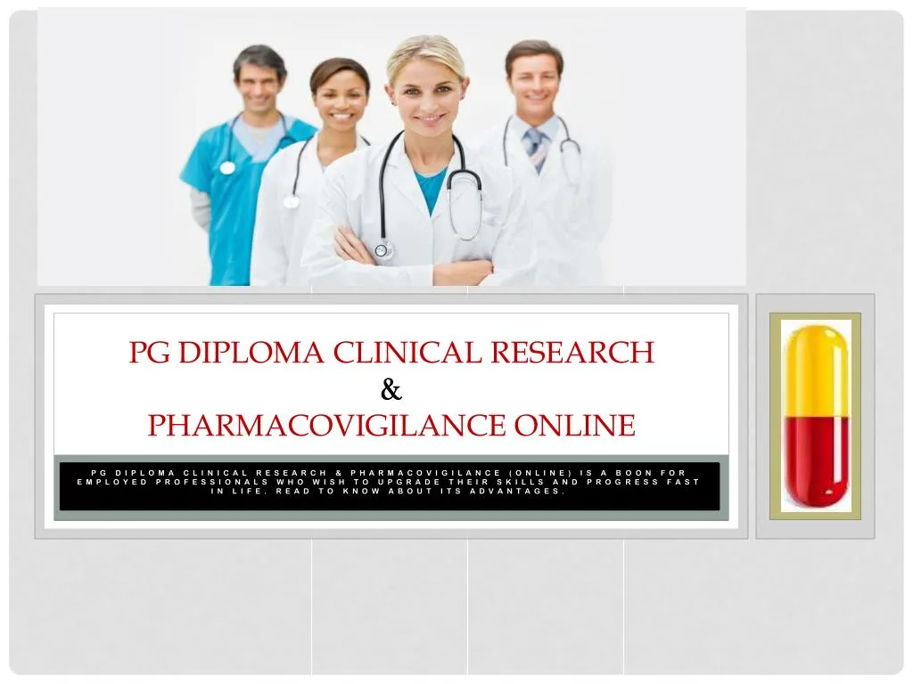 online pg diploma in clinical research