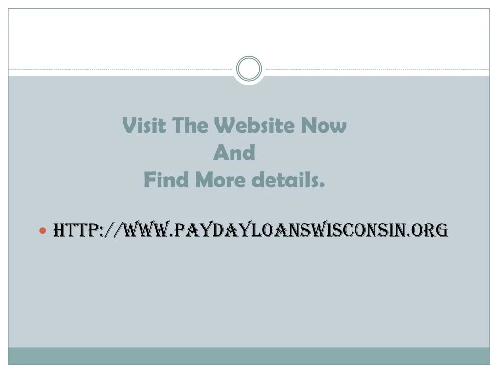 a list of payday loans