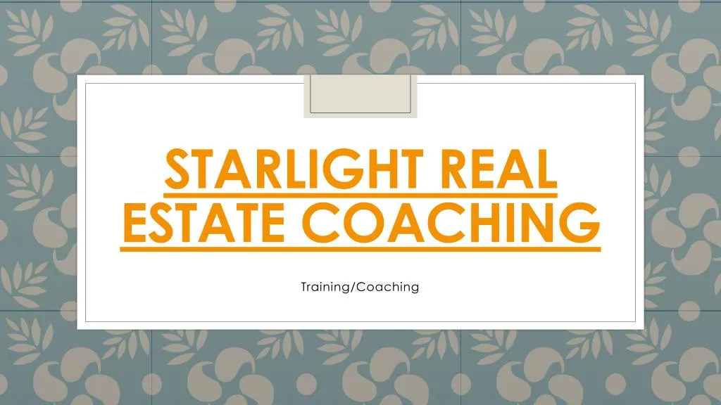 starlight real estate coaching n.