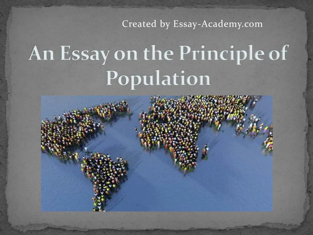 what is an essay on the principle of population about