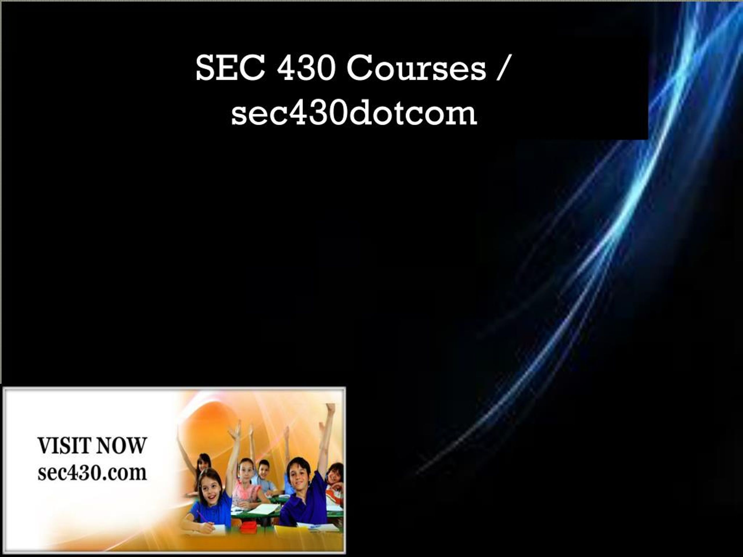 PPT SEC 430 Courses / PowerPoint Presentation, free