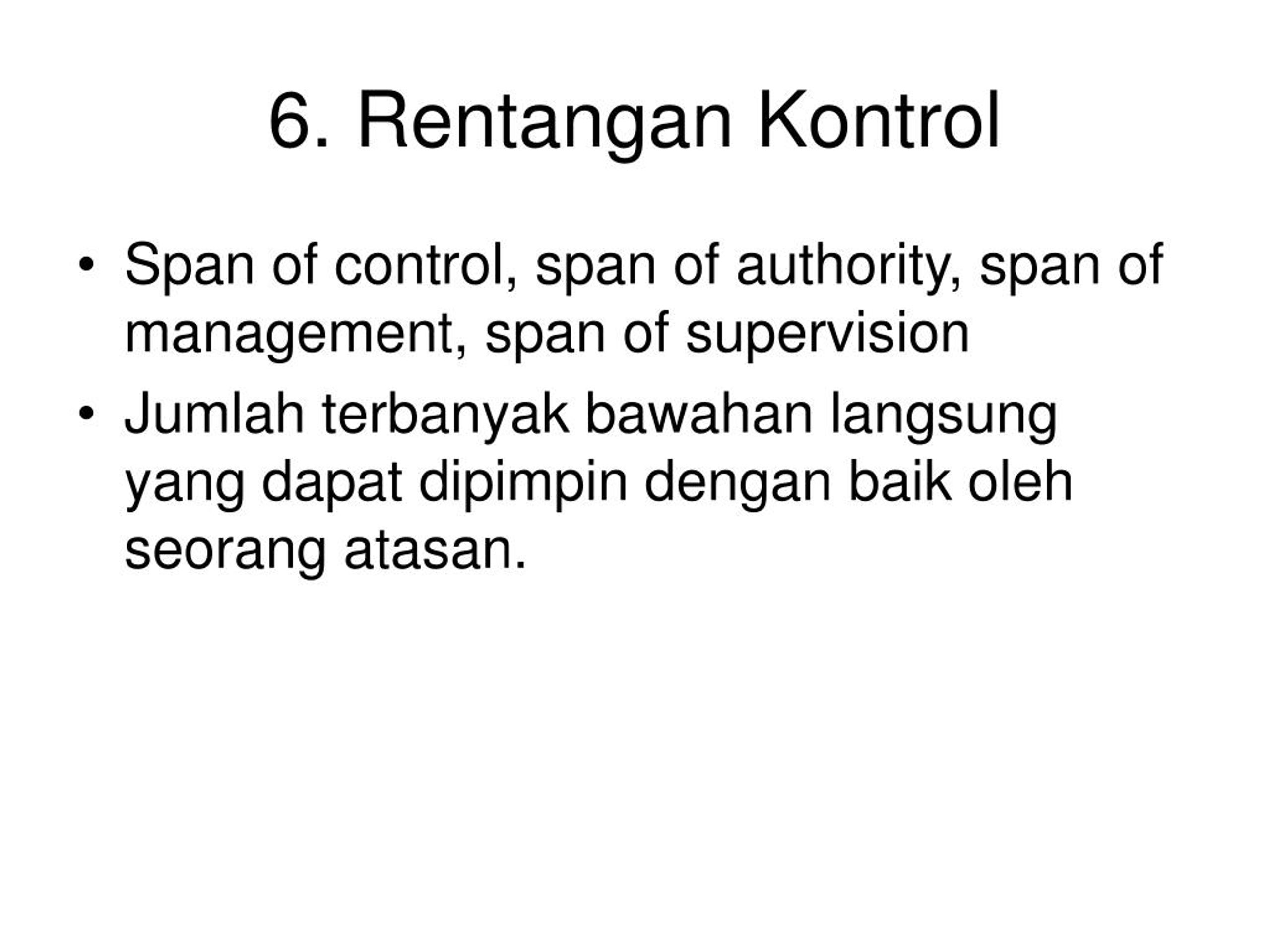 Span of control