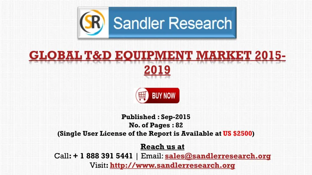 global t d equipment market 2015 2019 n.