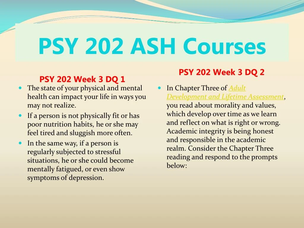 psy202 developmental influences psy202 developmental influences