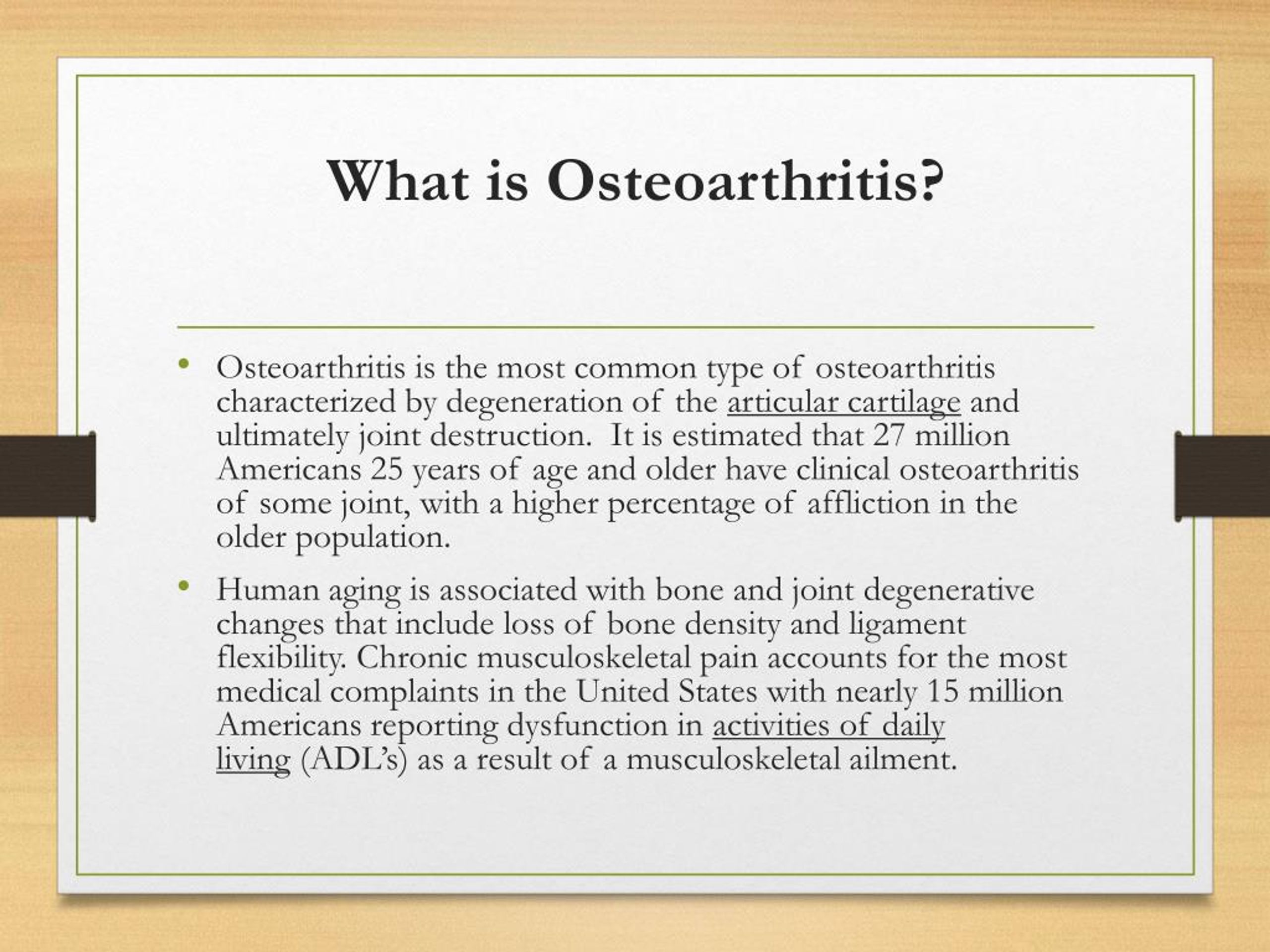 PPT - Learn What is Osteoarthritis and Osteoarthritis Treatment ...