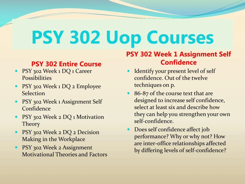 psy 302 week 3 dq 1 psy 302 week 3 dq 1