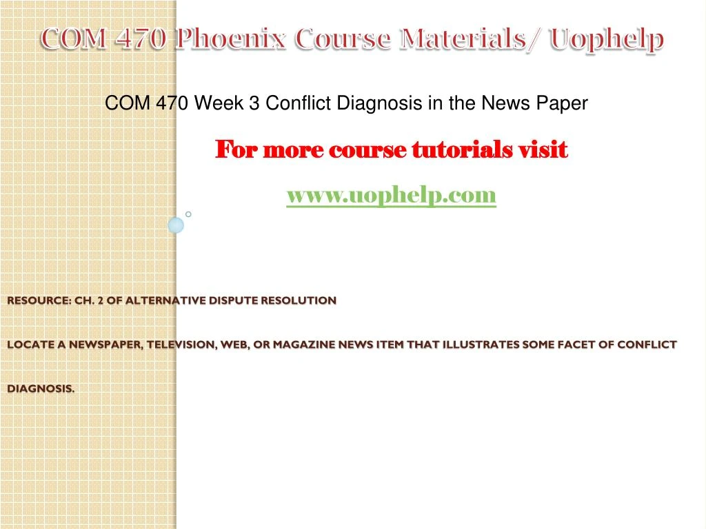 conflict diagnosis in the news Locate a newspaper, television, web, or magazine news item that illustrates some facet of conflict diagnosis write a 1,050- to 1,400-word paper that summarizes the item. conflict diagnosis in the news Locate a newspaper, television, web, or magazine news item that illustrates some facet of conflict diagnosis write a 1,050- to 1,400-word paper that summarizes the item.