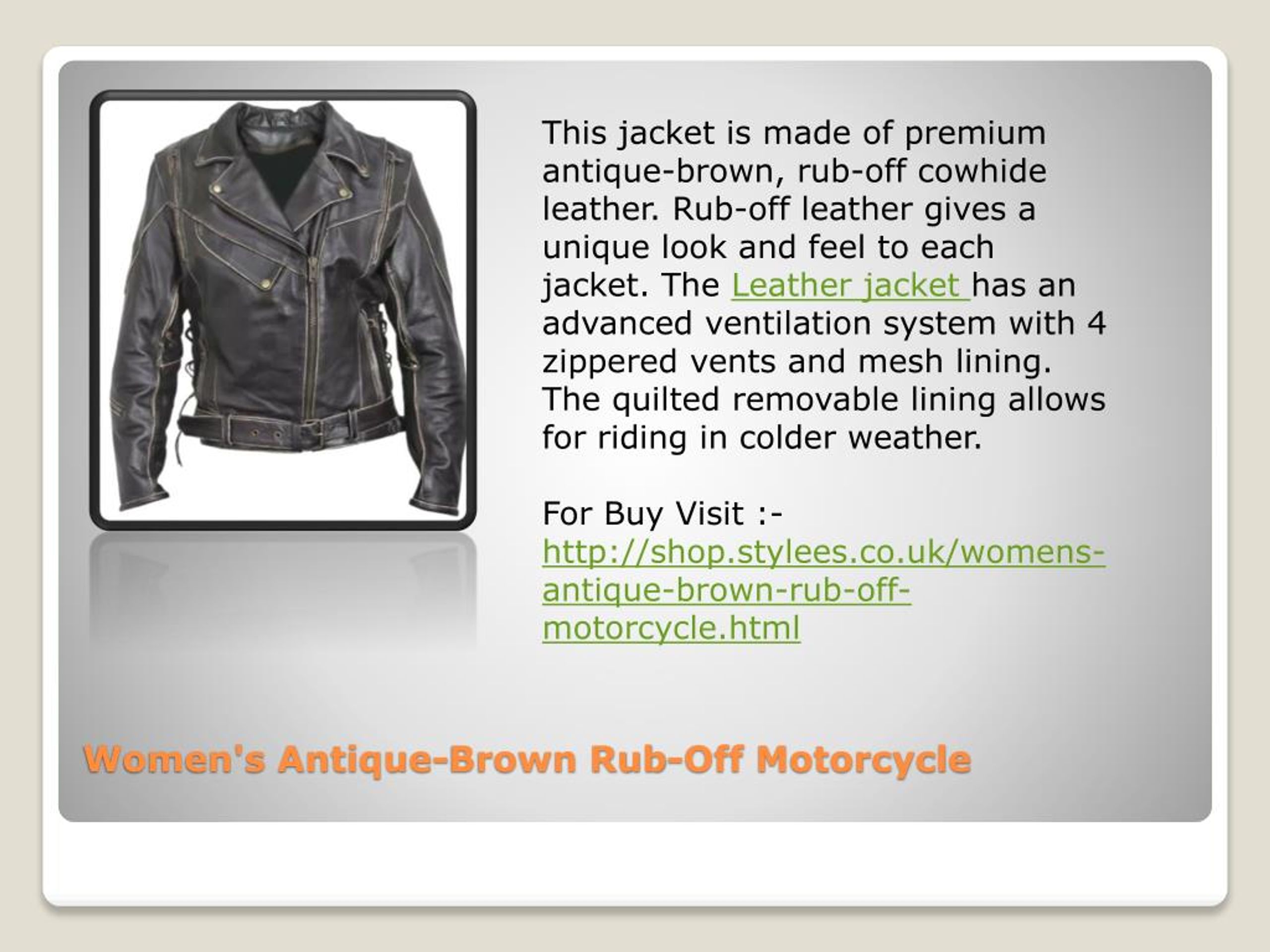 PPT - Motorcycle Leather Jacket PowerPoint Presentation, free download ...