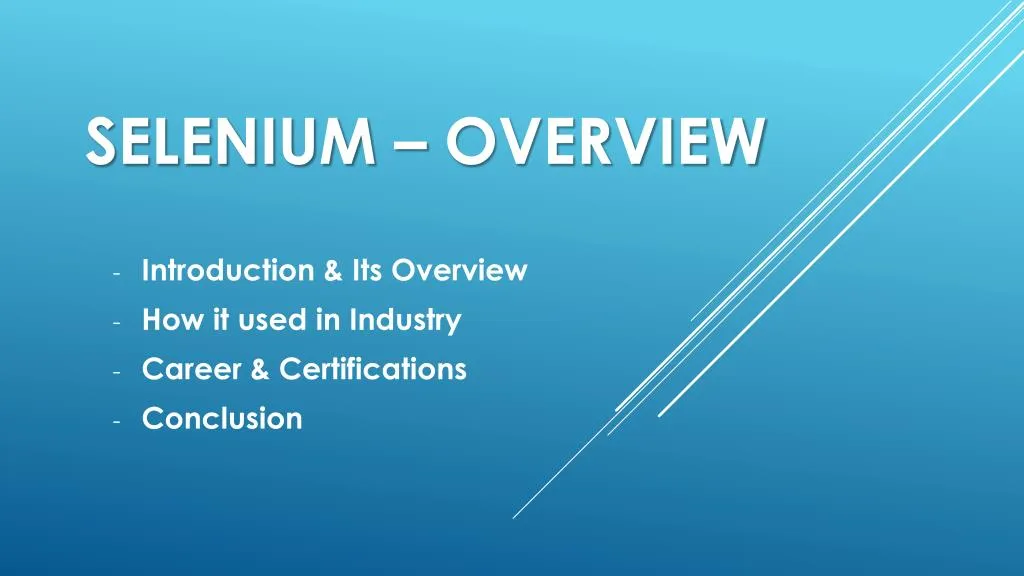 PPT - Selenium Overview By EraEdge PowerPoint Presentation, Free ...