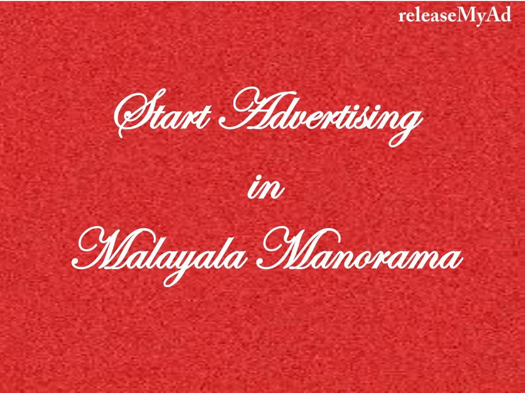 start advertising in malayala manorama n.