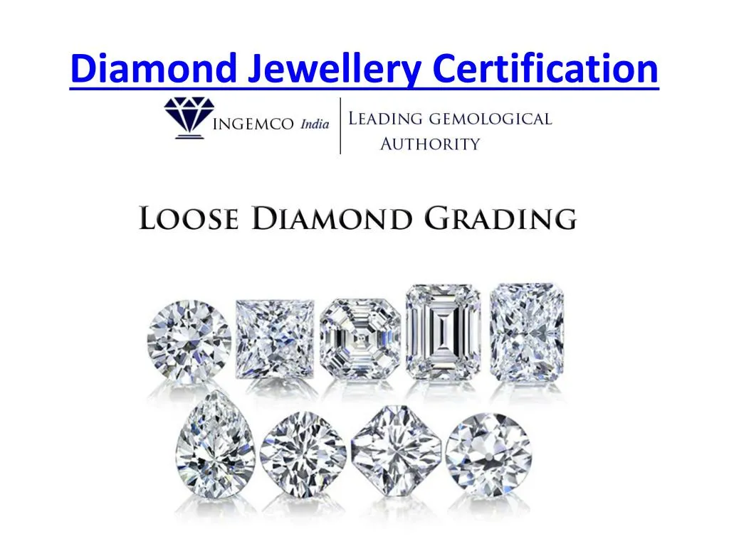diamond jewellery certification n.