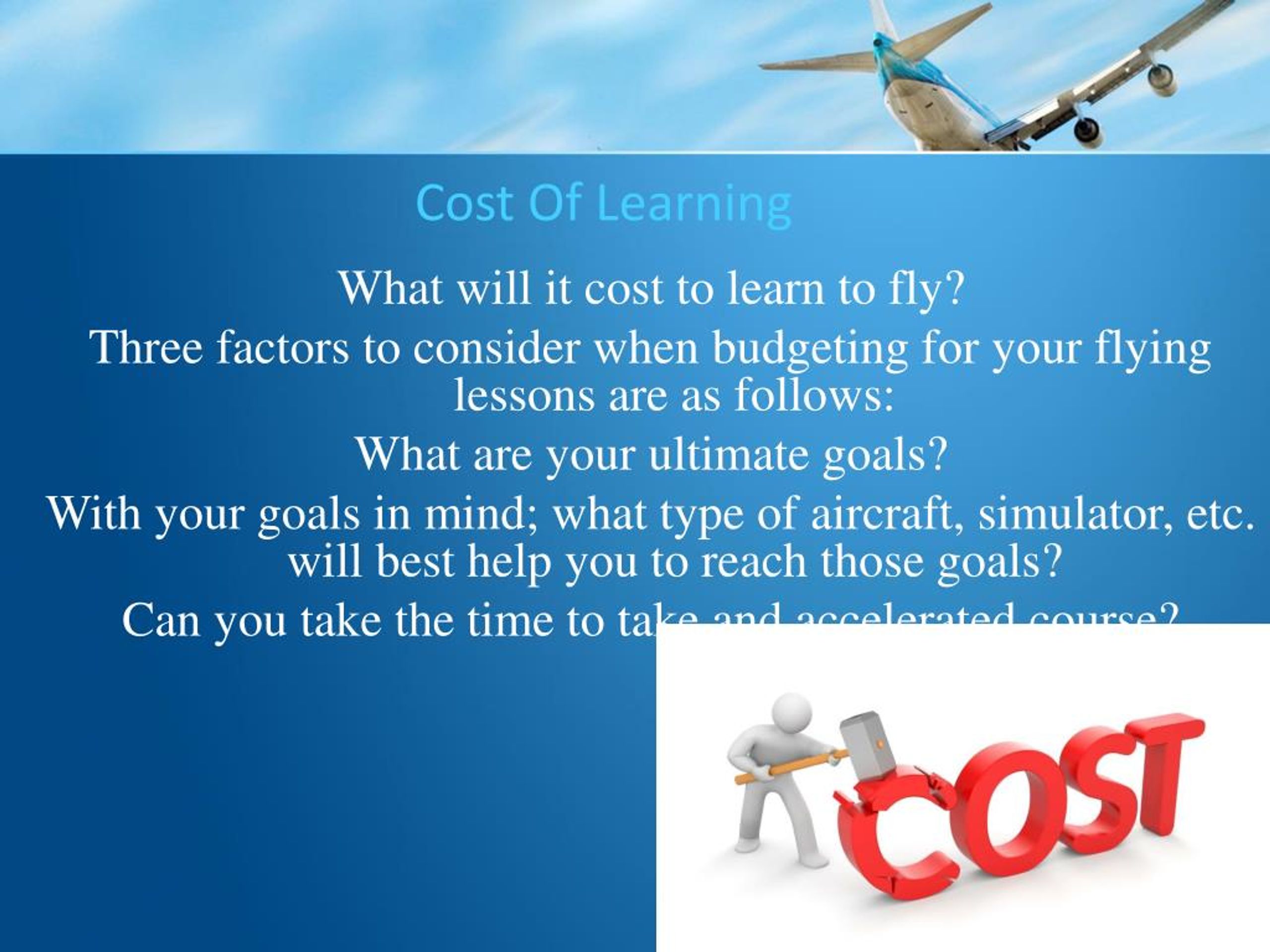 PPT - Learning To Fly PowerPoint Presentation, free download - ID