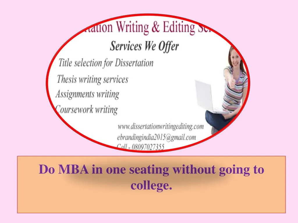 do mba in one seating without going to college n.