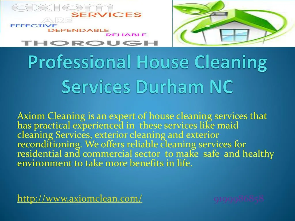 PPT Professional House Cleaning Services Durham NC PowerPoint