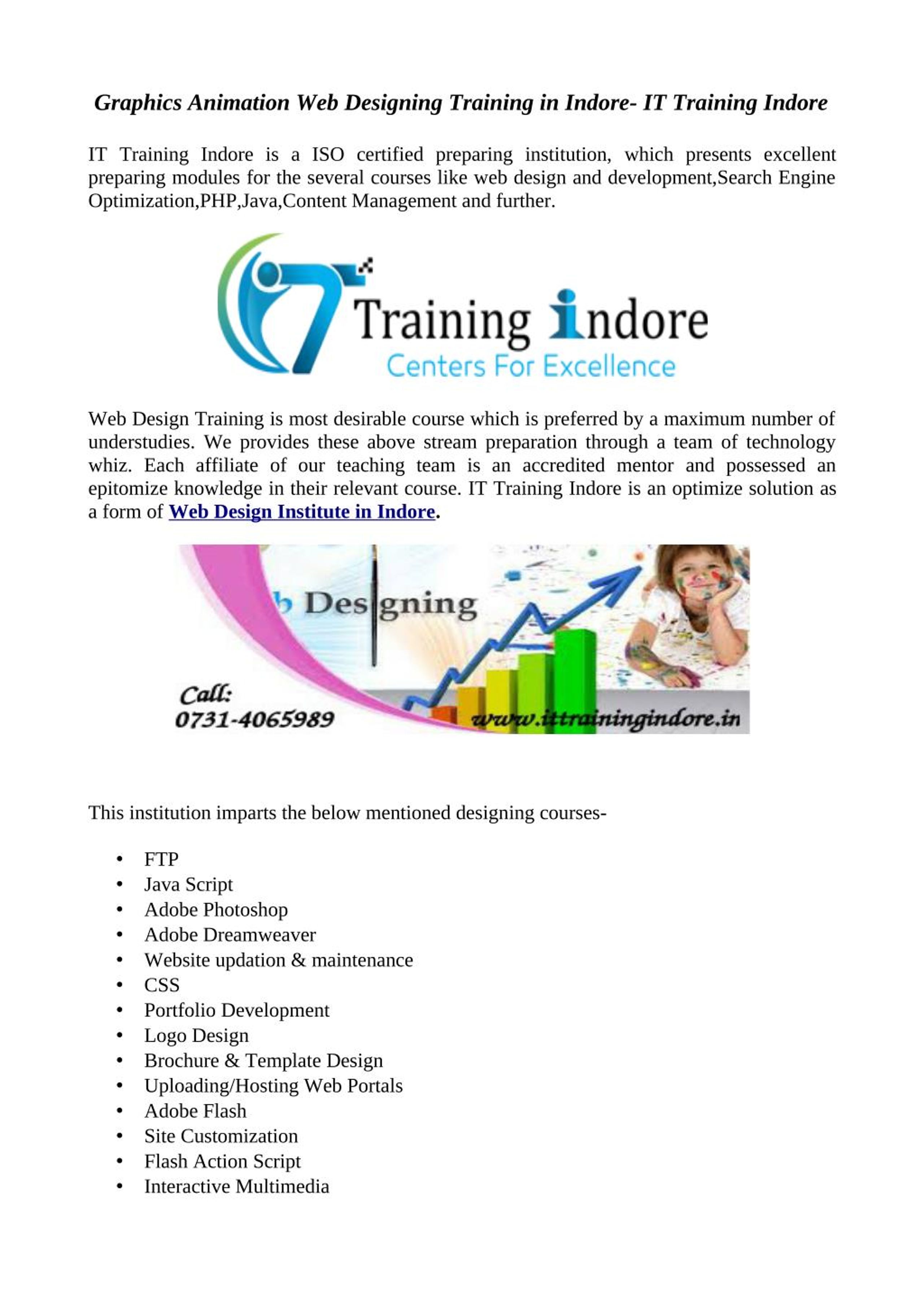 PPT - Best Web design training institute in Indore at IT Training Indore  PowerPoint Presentation - ID:7229827