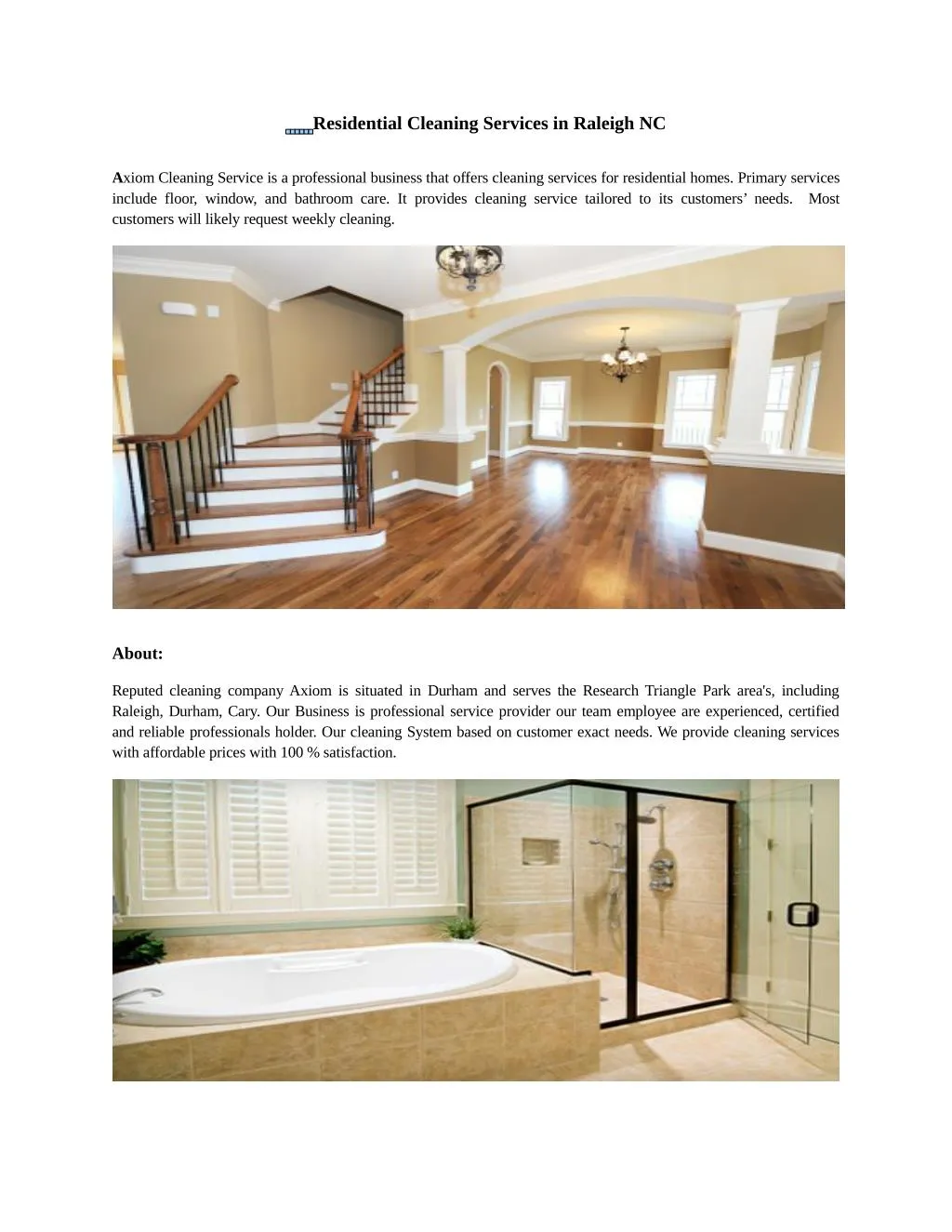 PPT Residential Cleaning Services in Raleigh NC PowerPoint