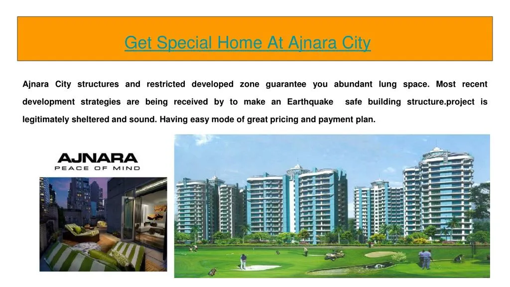get special home at ajnara city n.
