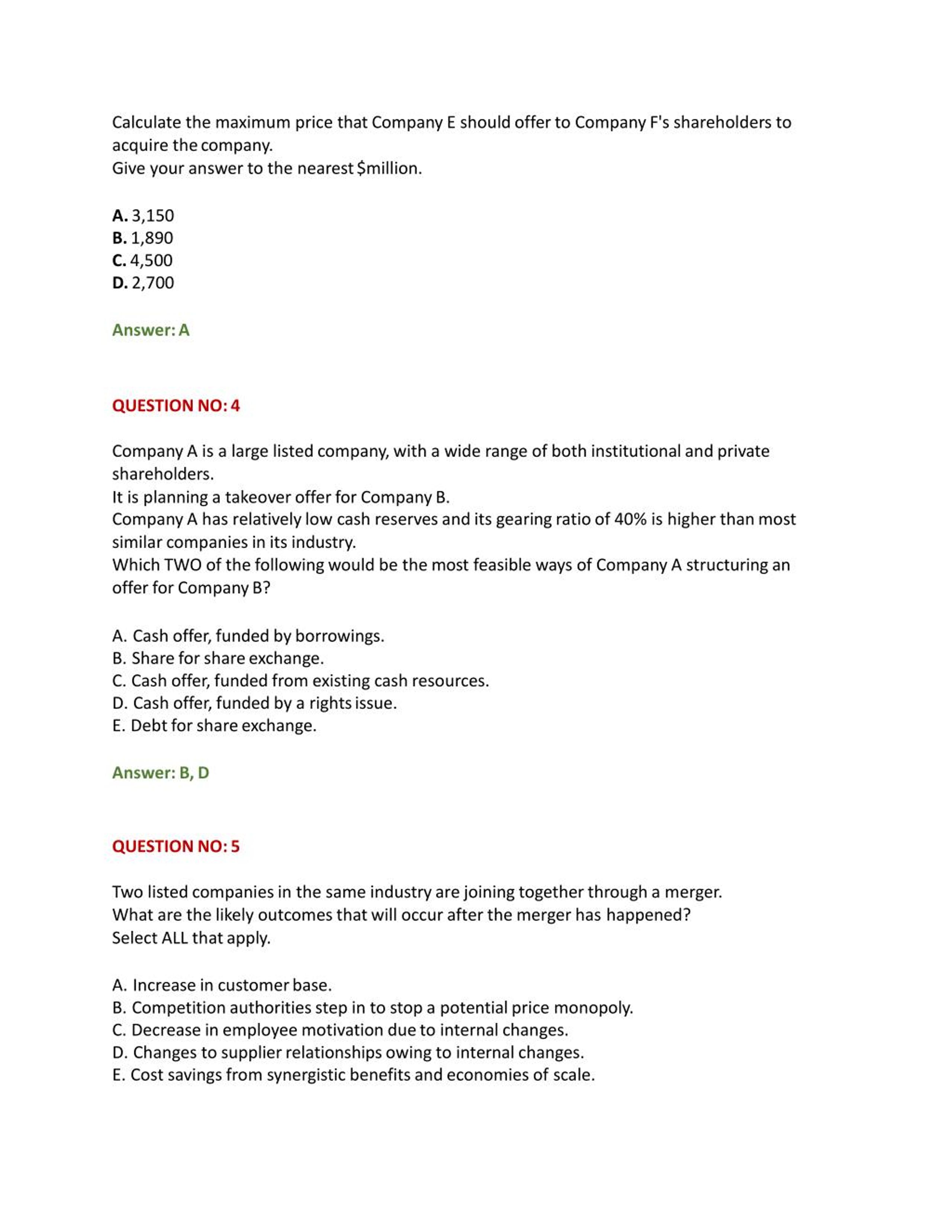 F3 Latest Exam Format